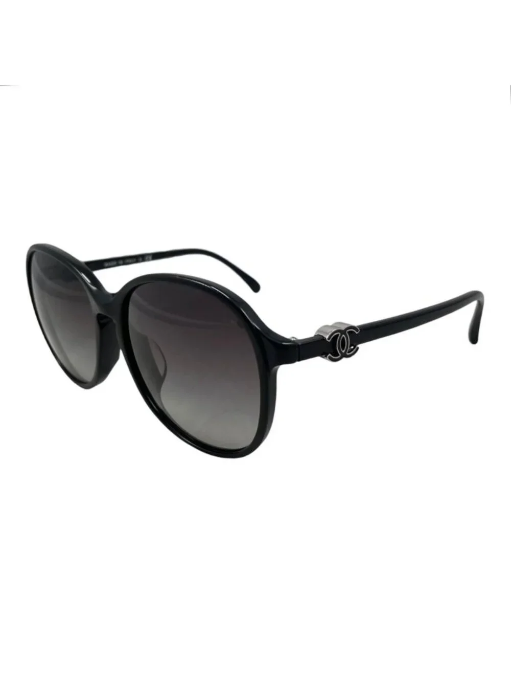Chanel Sunglasses CC Logo Black Silver Eyewear